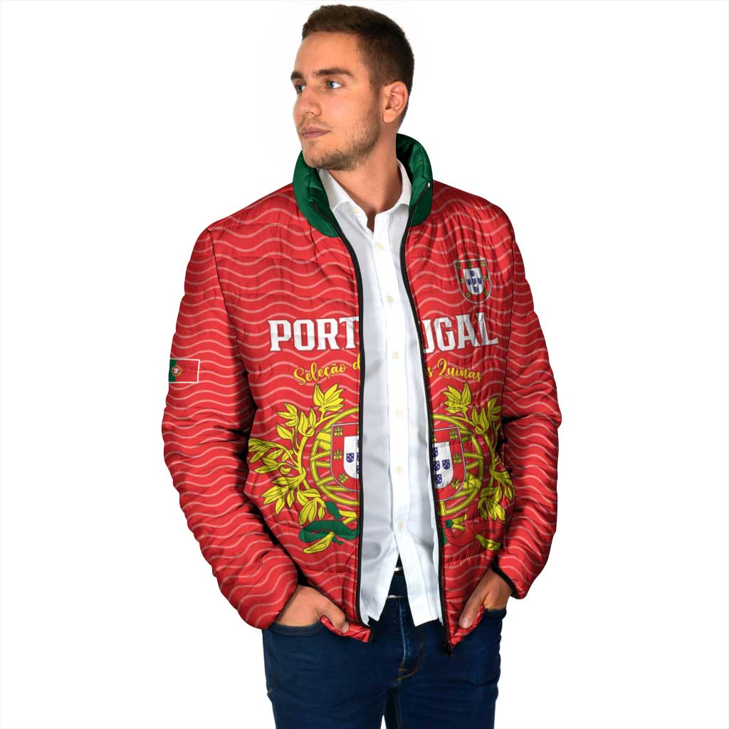 Custom Portugal Football 2026 Padded Jacket Team of the Quincunxes - Wonder Print Shop