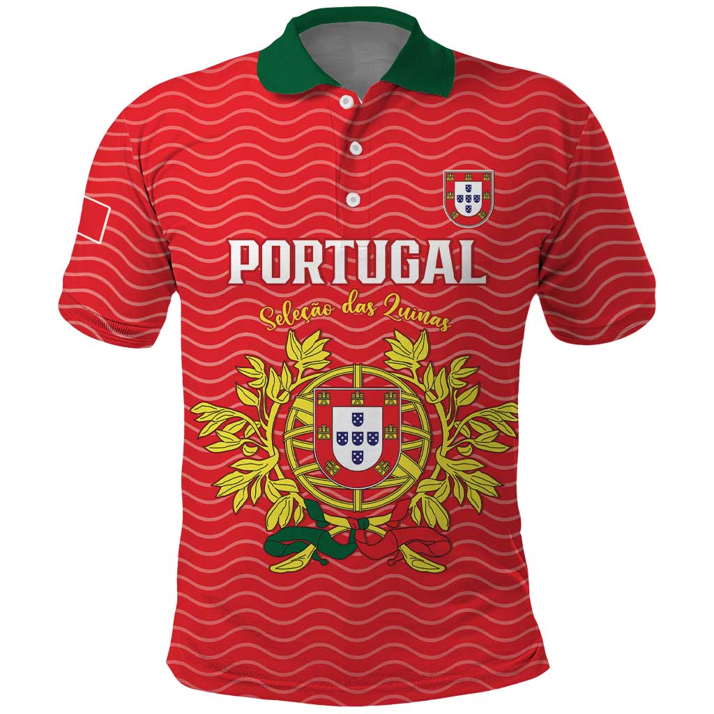 Custom Portugal Football 2026 Polo Shirt Team of the Quincunxes - Wonder Print Shop