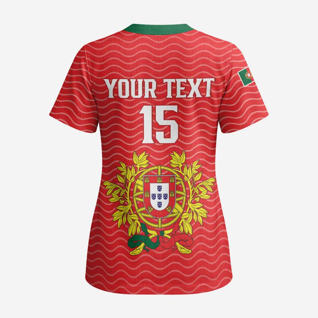 Custom Portugal Football 2026 Scrub Top Team of the Quincunxes - Wonder Print Shop