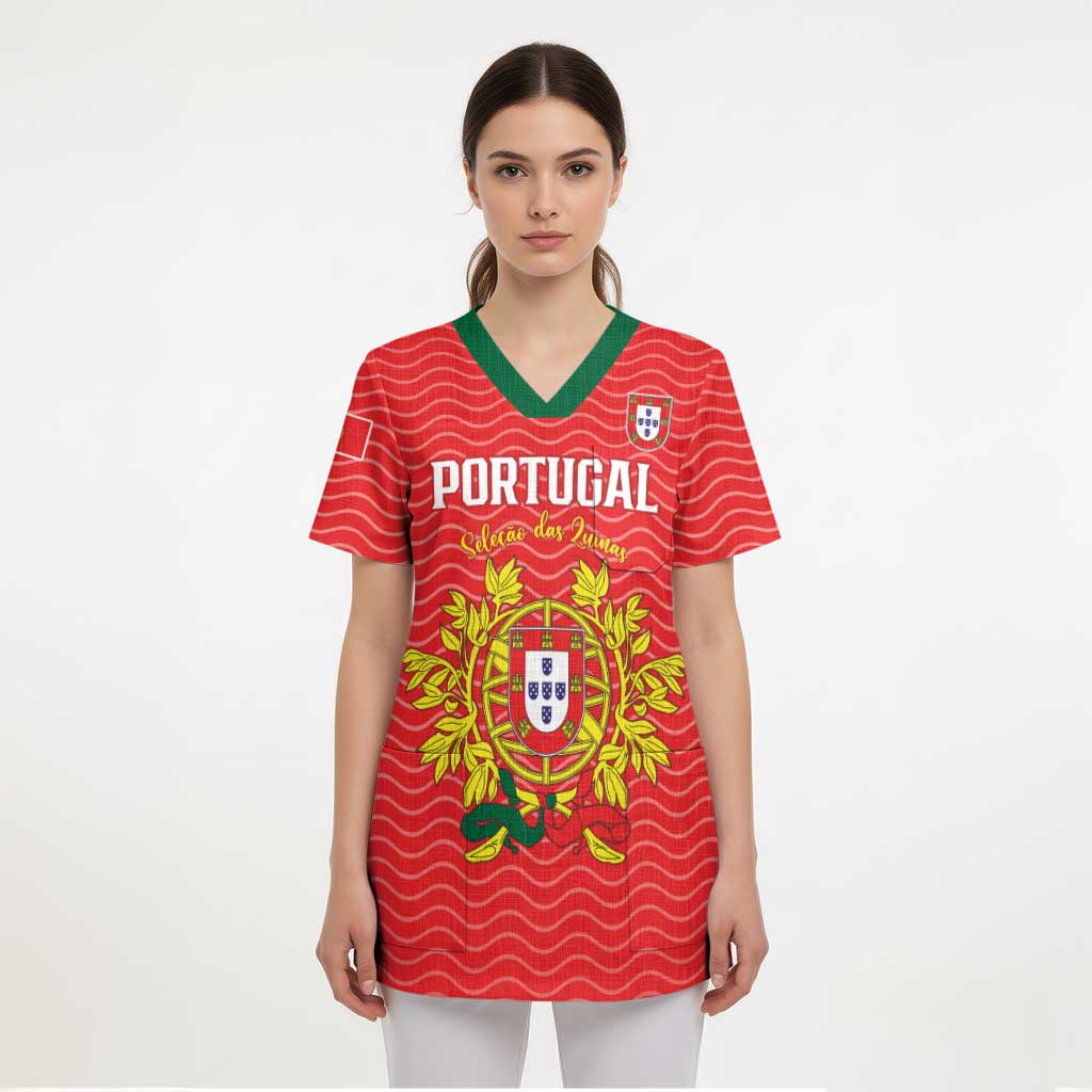 Custom Portugal Football 2026 Scrub Top Team of the Quincunxes - Wonder Print Shop