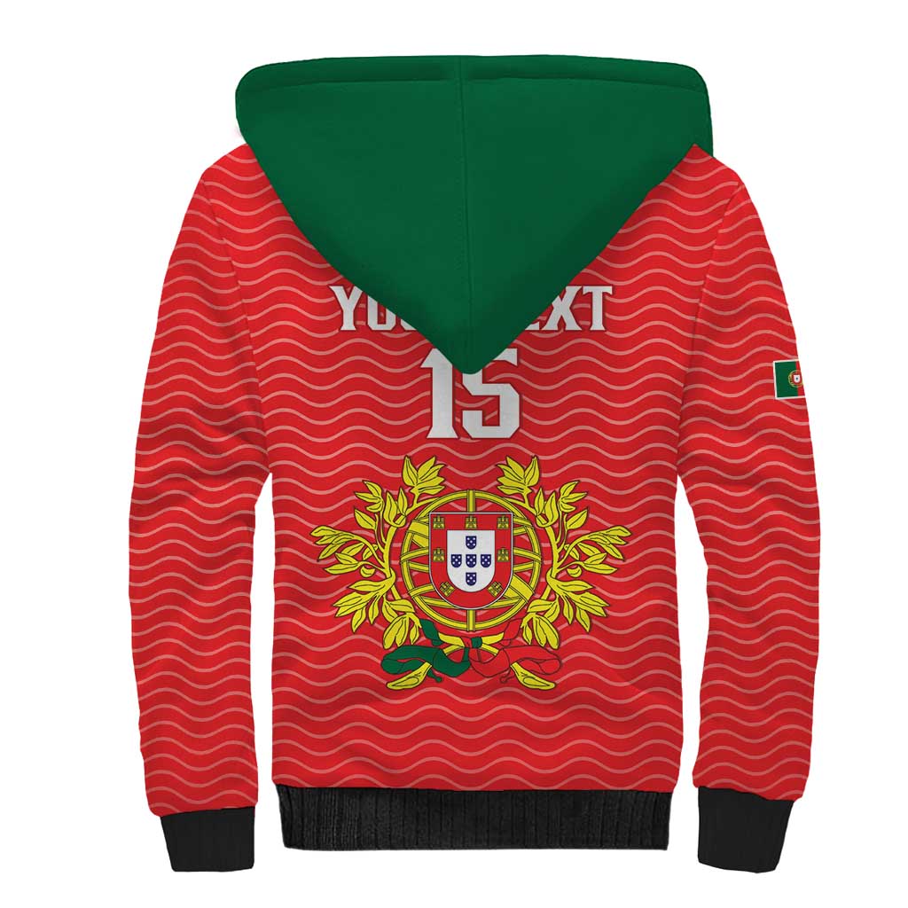 Custom Portugal Football 2026 Sherpa Hoodie Team of the Quincunxes - Wonder Print Shop