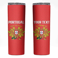 Custom Portugal Football 2026 Skinny Tumbler Team of the Quincunxes - Wonder Print Shop