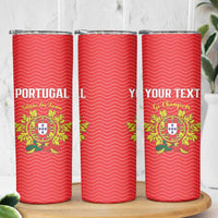 Custom Portugal Football 2026 Skinny Tumbler Team of the Quincunxes - Wonder Print Shop