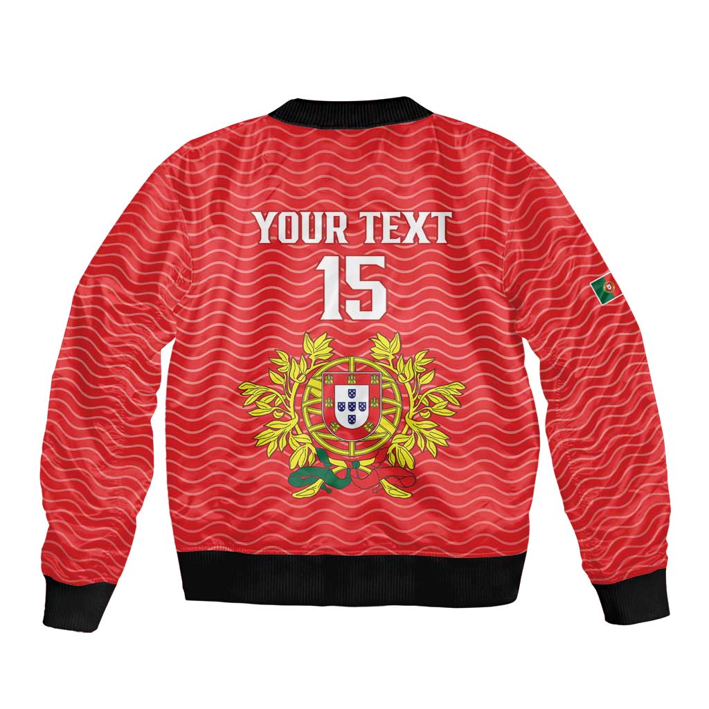 Custom Portugal Football 2026 Sleeve Zip Bomber Jacket Team of the Quincunxes - Wonder Print Shop