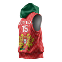 Custom Portugal Football 2026 Sleeveless Hoodie Team of the Quincunxes - Wonder Print Shop