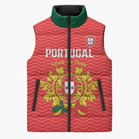 Custom Portugal Football 2026 Sleeveless Puffer Jacket Team of the Quincunxes - Wonder Print Shop