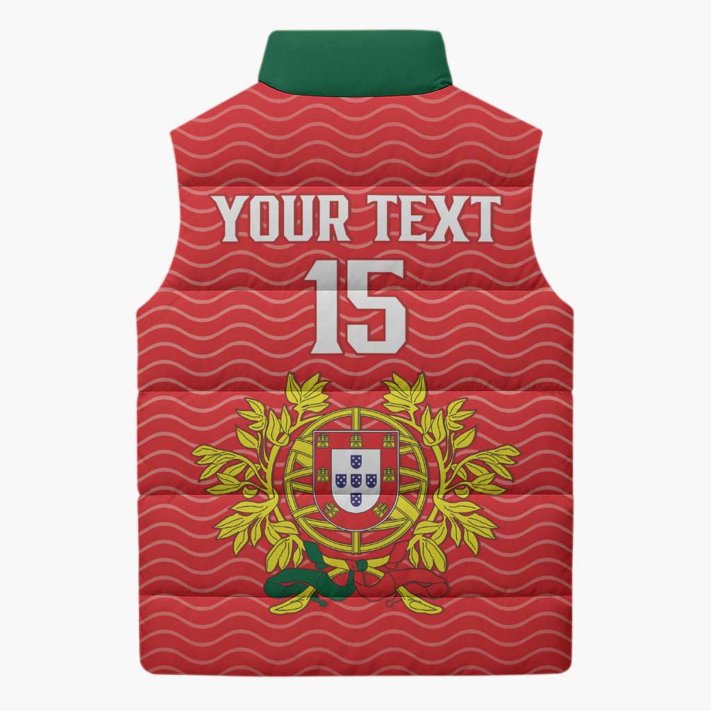 Custom Portugal Football 2026 Sleeveless Puffer Jacket Team of the Quincunxes - Wonder Print Shop