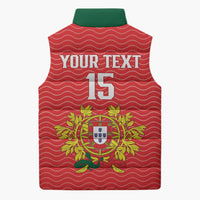 Custom Portugal Football 2026 Sleeveless Puffer Jacket Team of the Quincunxes - Wonder Print Shop