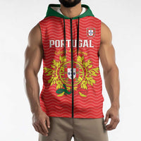 Custom Portugal Football 2026 Sleeveless Zip Hoodie Team of the Quincunxes - Wonder Print Shop