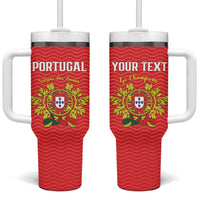 Custom Portugal Football 2026 Tumbler With Handle Team of the Quincunxes - Wonder Print Shop