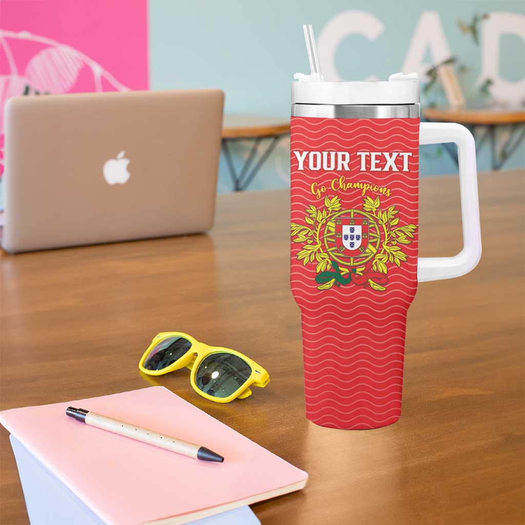 Custom Portugal Football 2026 Tumbler With Handle Team of the Quincunxes - Wonder Print Shop