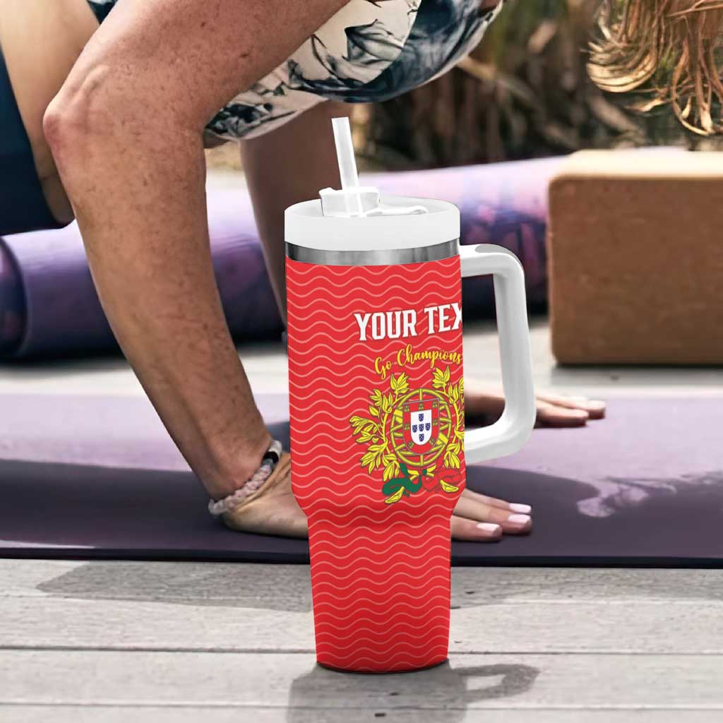 Custom Portugal Football 2026 Tumbler With Handle Team of the Quincunxes - Wonder Print Shop