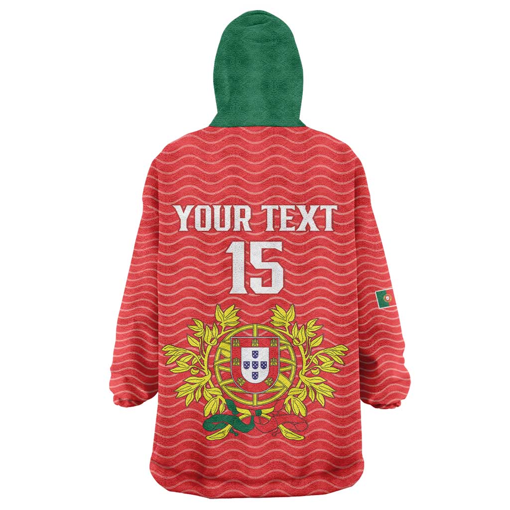 Custom Portugal Football 2026 Wearable Blanket Hoodie Team of the Quincunxes - Wonder Print Shop
