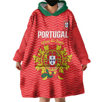 Custom Portugal Football 2026 Wearable Blanket Hoodie Team of the Quincunxes - Wonder Print Shop