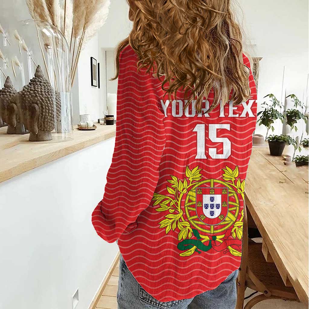 Custom Portugal Football 2026 Women Casual Shirt Team of the Quincunxes - Wonder Print Shop