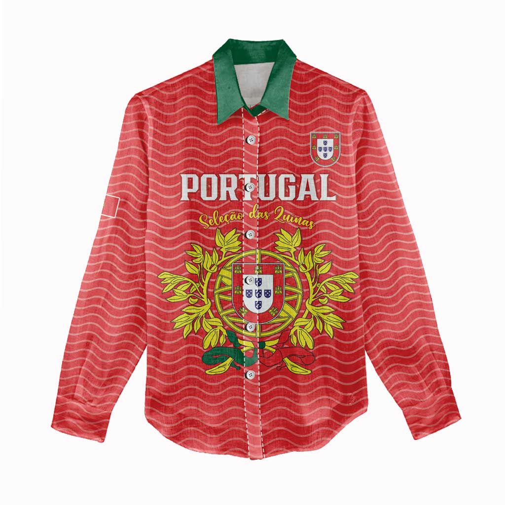 Custom Portugal Football 2026 Women Casual Shirt Team of the Quincunxes - Wonder Print Shop