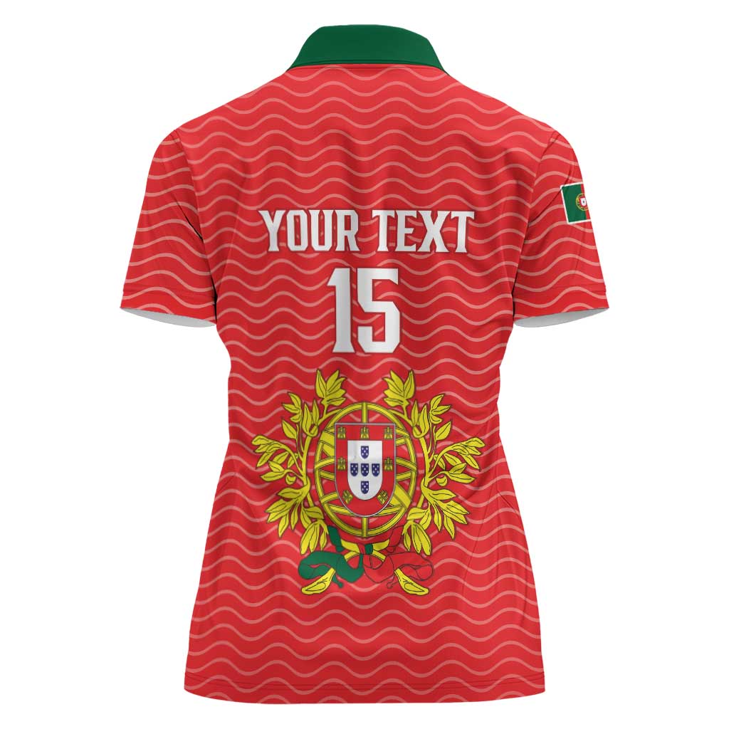 Custom Portugal Football 2026 Women Polo Shirt Team of the Quincunxes - Wonder Print Shop