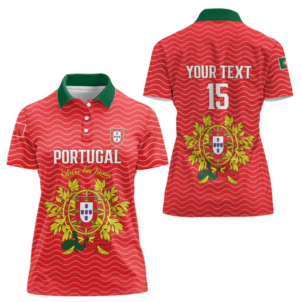 Custom Portugal Football 2026 Women Polo Shirt Team of the Quincunxes - Wonder Print Shop
