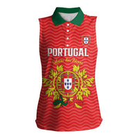 Custom Portugal Football 2026 Women Sleeveless Polo Shirt Team of the Quincunxes - Wonder Print Shop