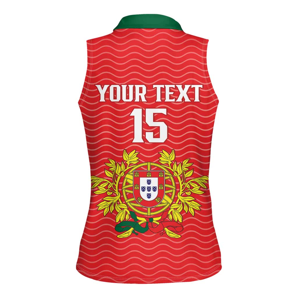 Custom Portugal Football 2026 Women Sleeveless Polo Shirt Team of the Quincunxes - Wonder Print Shop