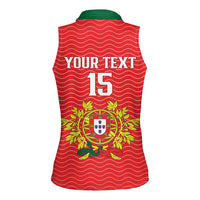 Custom Portugal Football 2026 Women Sleeveless Polo Shirt Team of the Quincunxes - Wonder Print Shop