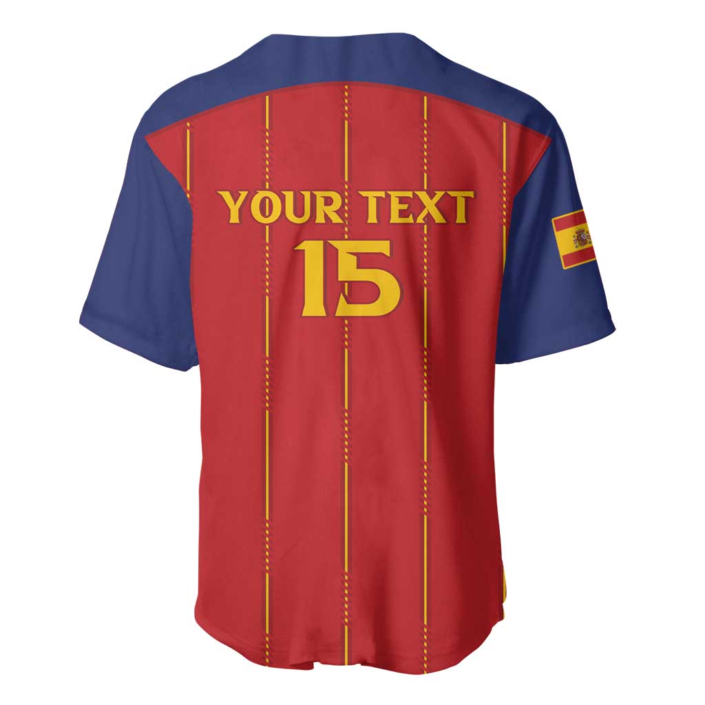 Custom Spain Football 2026 Baseball Jersey Go Champions La Roja - Wonder Print Shop