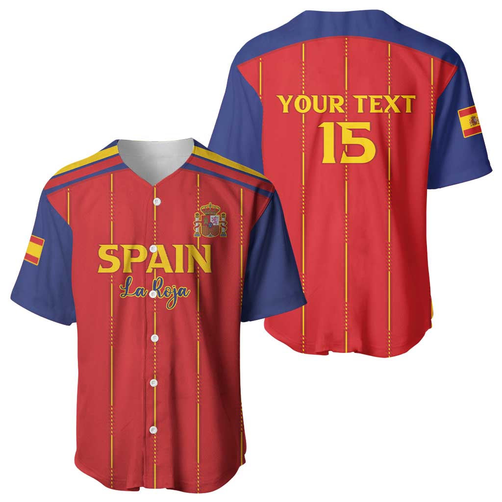 Custom Spain Football 2026 Baseball Jersey Go Champions La Roja - Wonder Print Shop