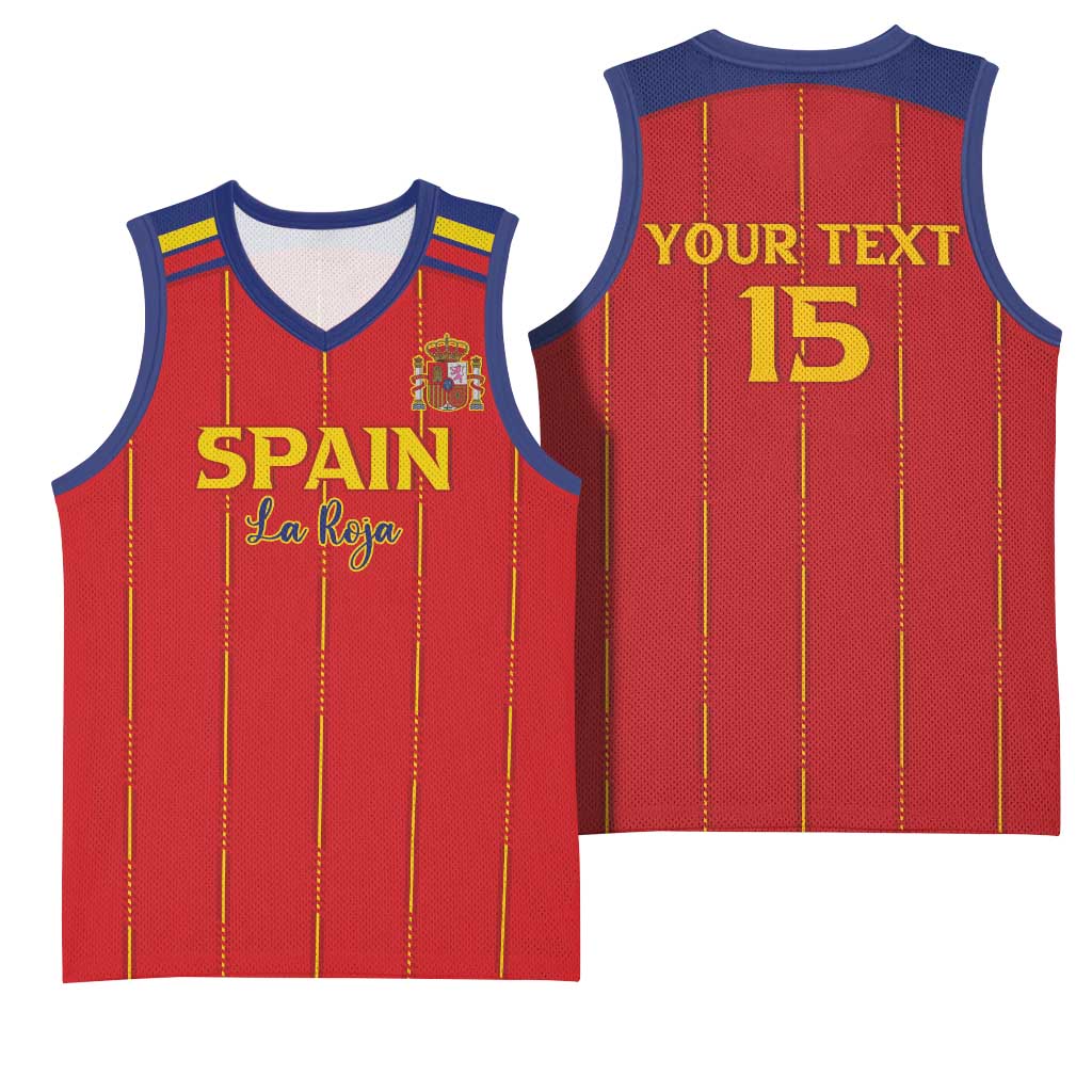 Custom Spain Football 2026 Basketball Jersey Go Champions La Roja - Wonder Print Shop