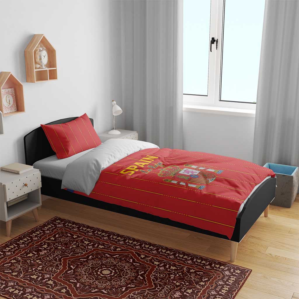 Spain Football 2026 Bedding Set Go Champions La Roja - Wonder Print Shop