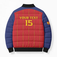 Custom Spain Football 2026 Bomber Puffer Jacket Go Champions La Roja - Wonder Print Shop