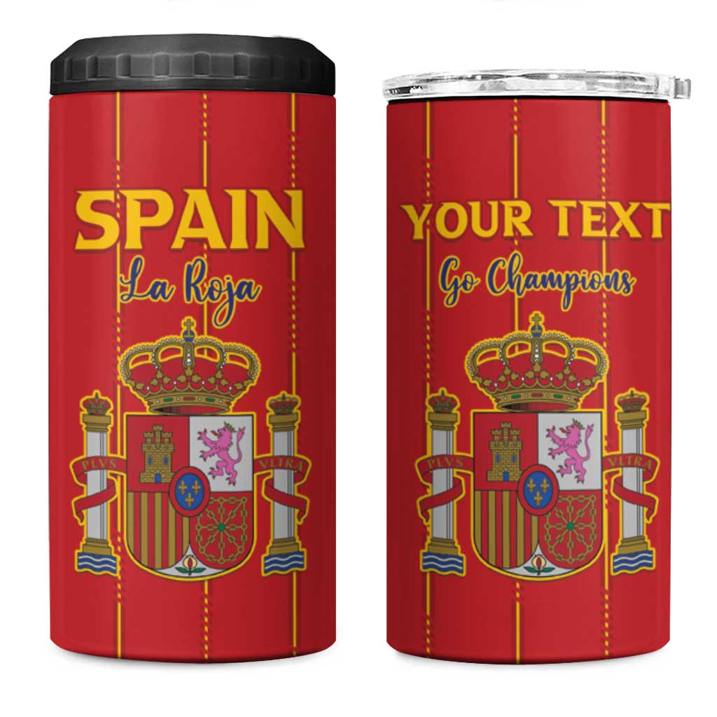 Custom Spain Football 2026 4 in 1 Can Cooler Tumbler Go Champions La Roja - Wonder Print Shop