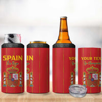 Custom Spain Football 2026 4 in 1 Can Cooler Tumbler Go Champions La Roja - Wonder Print Shop