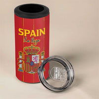 Custom Spain Football 2026 4 in 1 Can Cooler Tumbler Go Champions La Roja - Wonder Print Shop