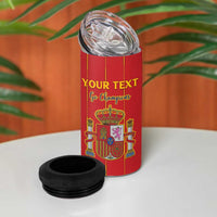 Custom Spain Football 2026 4 in 1 Can Cooler Tumbler Go Champions La Roja - Wonder Print Shop