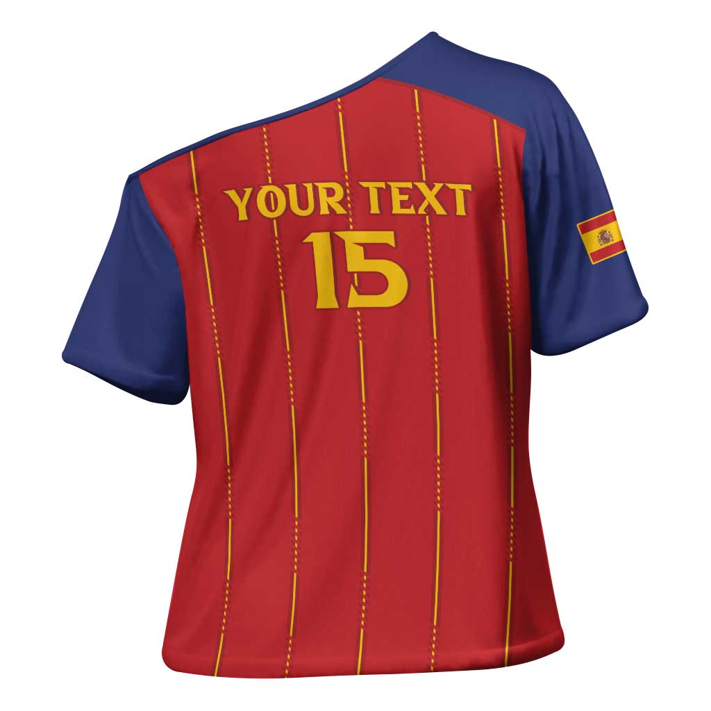 Custom Spain Football 2026 Cross Shoulder Shirt Go Champions La Roja - Wonder Print Shop