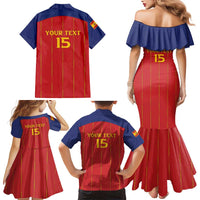 Custom Spain Football 2026 Family Matching Mermaid Dress and Hawaiian Shirt Go Champions La Roja - Wonder Print Shop