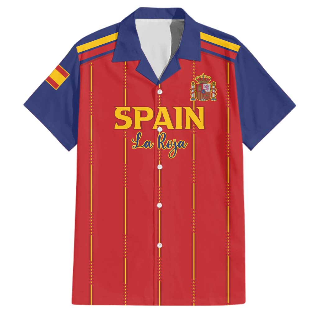 Custom Spain Football 2026 Family Matching Off Shoulder Short Dress and Hawaiian Shirt Go Champions La Roja - Wonder Print Shop