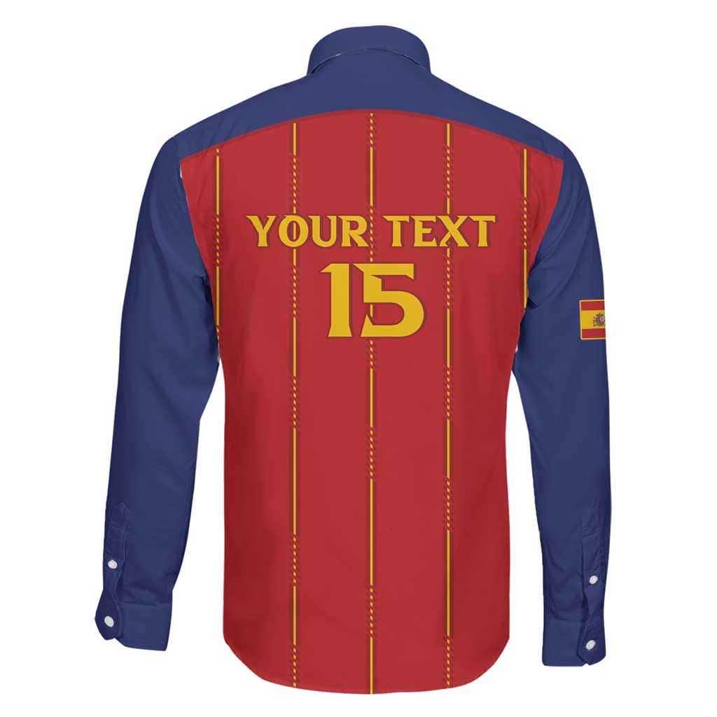 Custom Spain Football 2026 Family Matching Off Shoulder Short Dress and Hawaiian Shirt Go Champions La Roja - Wonder Print Shop