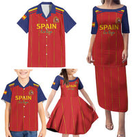 Custom Spain Football 2026 Family Matching Puletasi and Hawaiian Shirt Go Champions La Roja - Wonder Print Shop