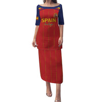 Custom Spain Football 2026 Family Matching Puletasi and Hawaiian Shirt Go Champions La Roja - Wonder Print Shop