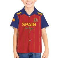 Custom Spain Football 2026 Family Matching Summer Maxi Dress and Hawaiian Shirt Go Champions La Roja - Wonder Print Shop