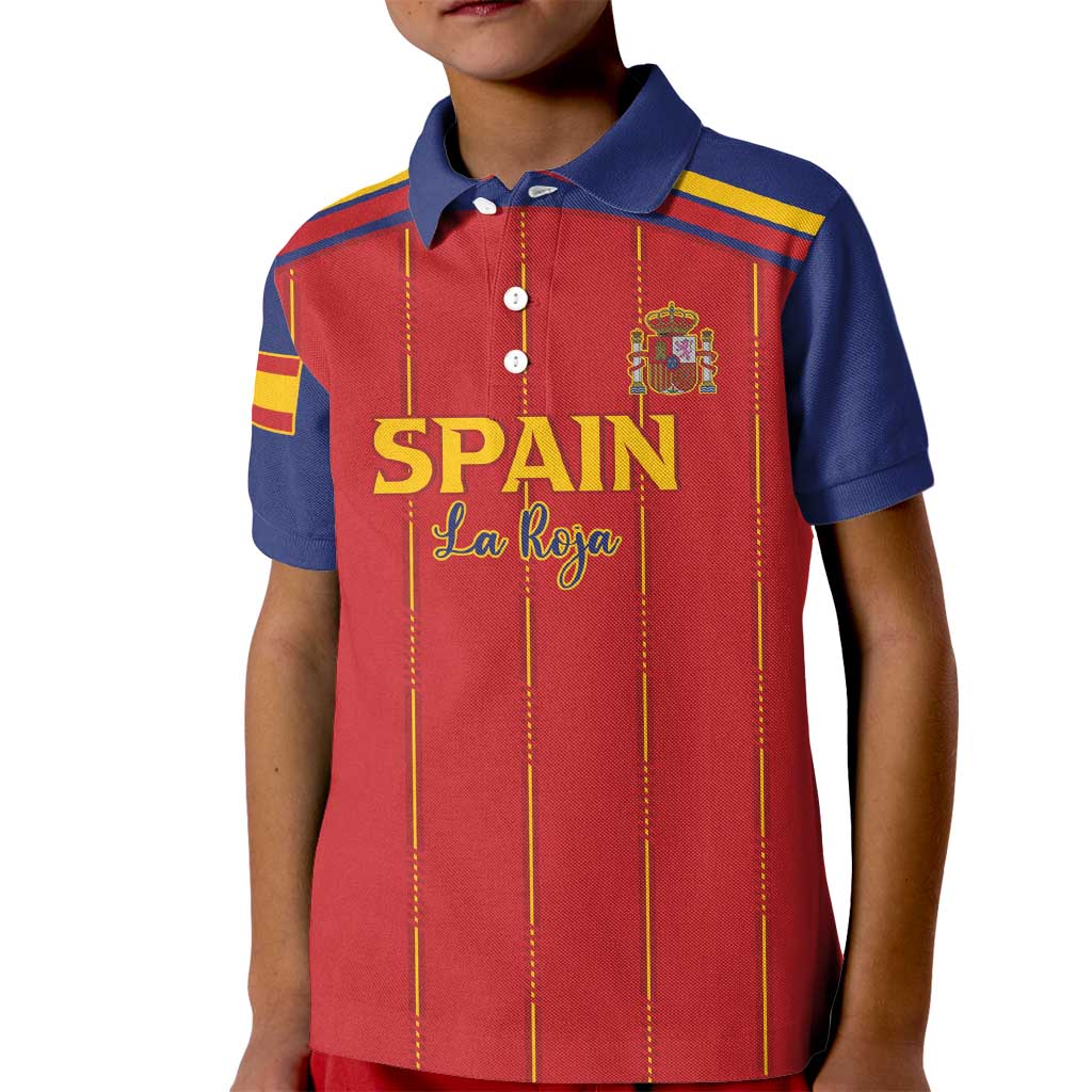 Custom Spain Football 2026 Kid Polo Shirt Go Champions La Roja - Wonder Print Shop