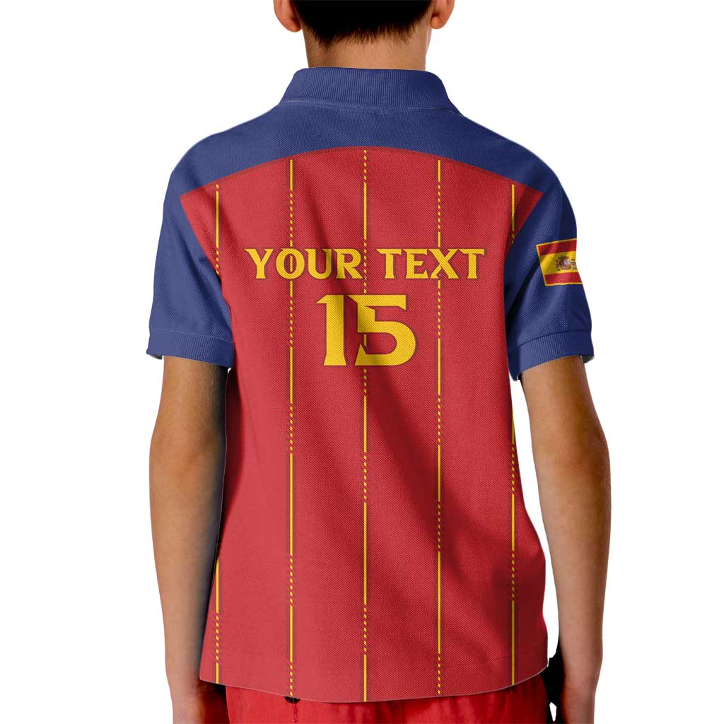 Custom Spain Football 2026 Kid Polo Shirt Go Champions La Roja - Wonder Print Shop