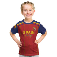 Custom Spain Football 2026 Kid T Shirt Go Champions La Roja - Wonder Print Shop