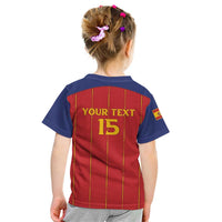 Custom Spain Football 2026 Kid T Shirt Go Champions La Roja - Wonder Print Shop