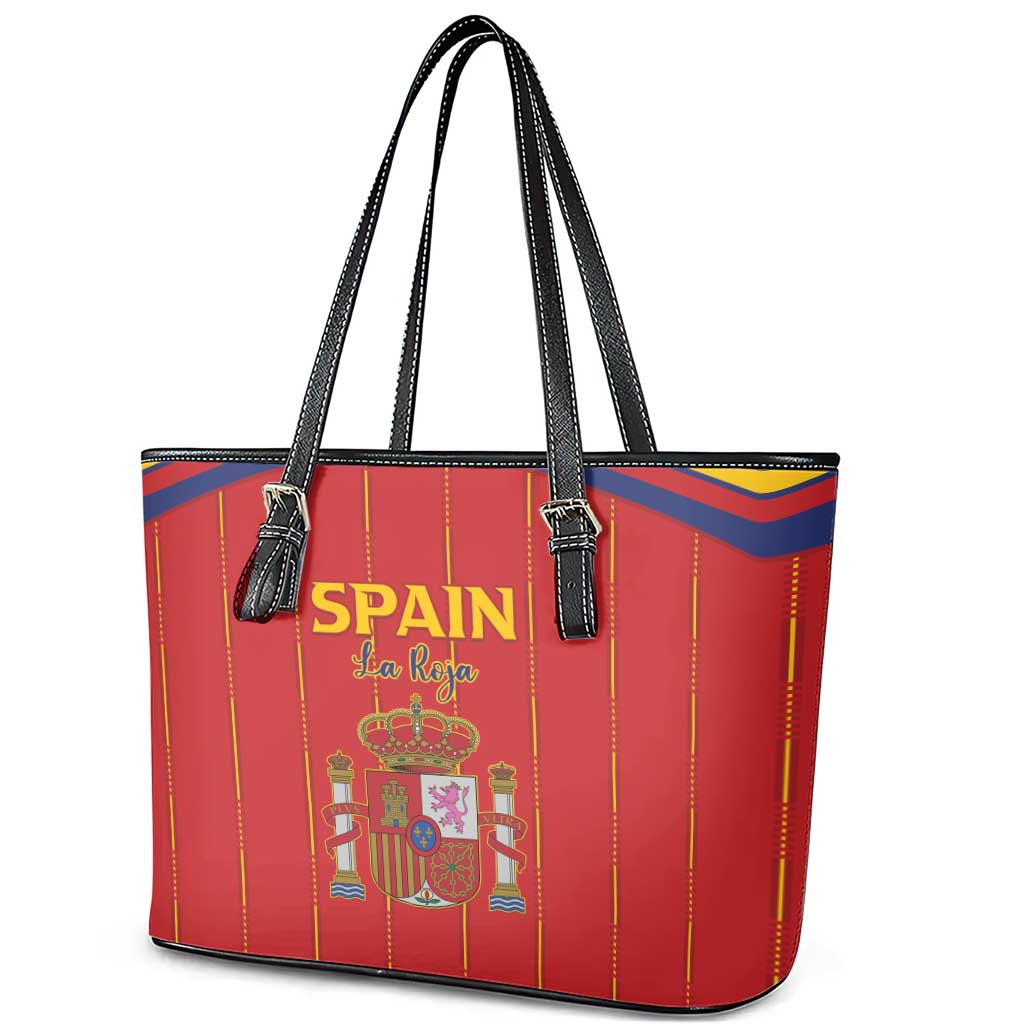Spain Football 2026 Leather Tote Bag Go Champions La Roja - Wonder Print Shop