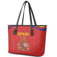 Spain Football 2026 Leather Tote Bag Go Champions La Roja - Wonder Print Shop