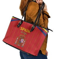 Spain Football 2026 Leather Tote Bag Go Champions La Roja - Wonder Print Shop