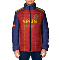 Custom Spain Football 2026 Padded Jacket Go Champions La Roja - Wonder Print Shop