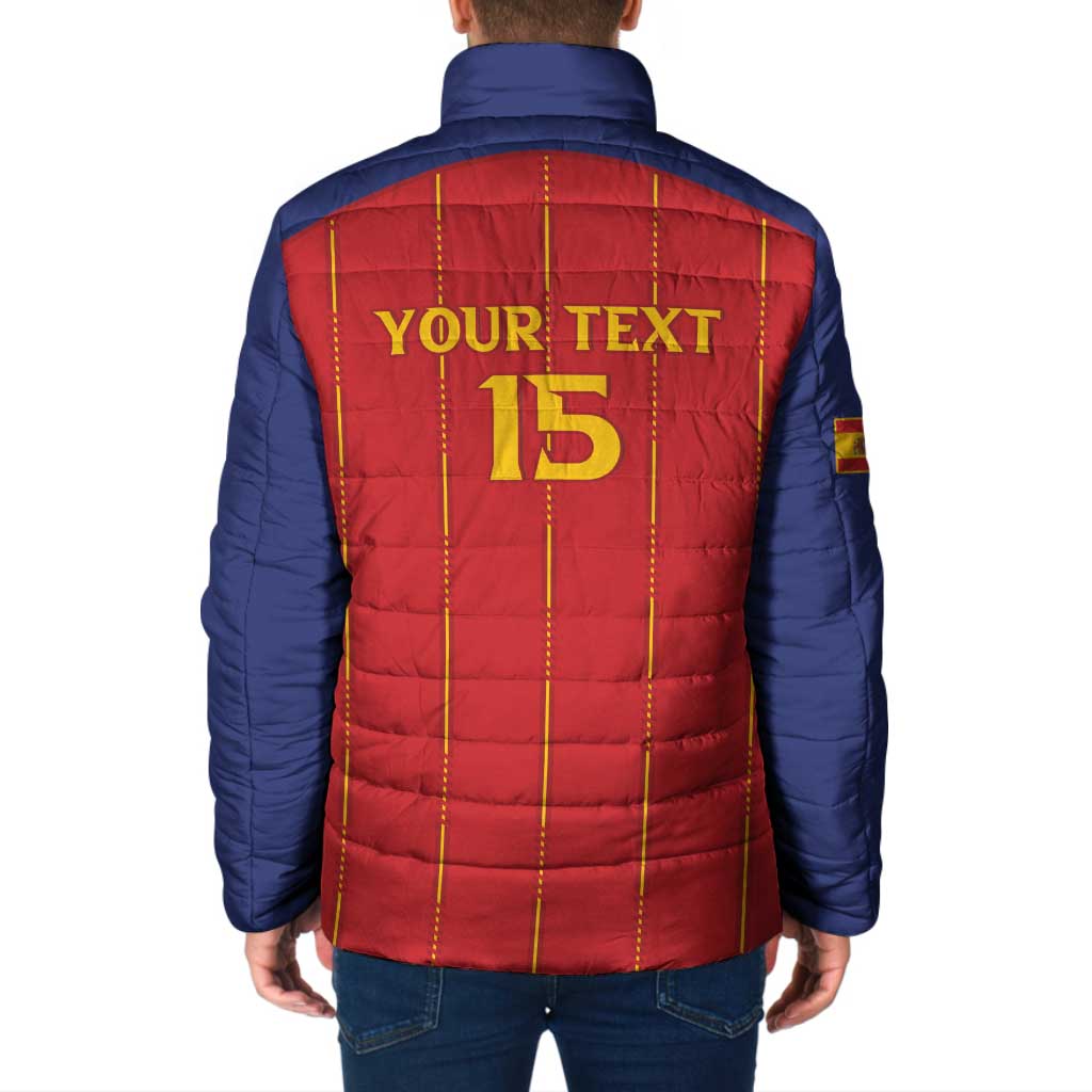 Custom Spain Football 2026 Padded Jacket Go Champions La Roja - Wonder Print Shop